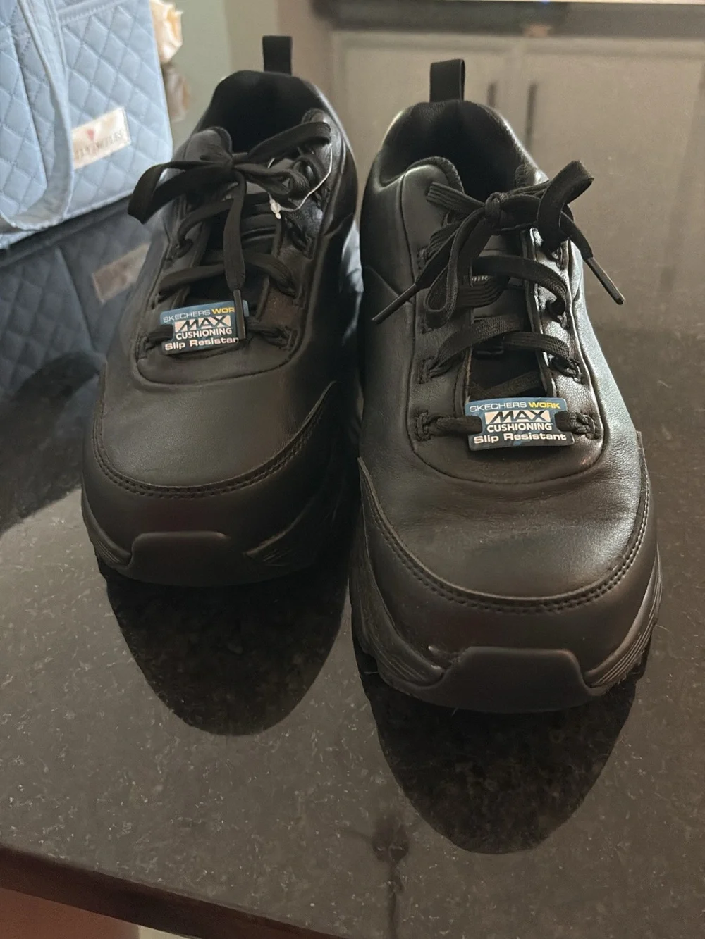 Skechers Men's Black MAX Cushioning Lace-Up Sneakers